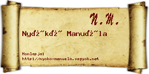 Nyókó Manuéla névjegykártya